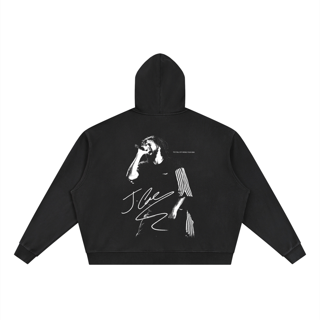FROM THE COME UP TO THE FALL OFF Zip Boxy Hoodie